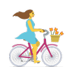 Woman Biking Emoji 🚴‍♀️ image - Skype style