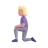 Woman Kneeling: Medium-Light Skin Tone