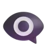 Eye In Speech Bubble Emoji 👁️‍🗨️ image - Microsoft 3D Fluent style