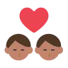 Kiss: Man, Man, Medium Skin Tone Emoji 👨🏽‍❤️‍💋‍👨🏽 image - Tossface style