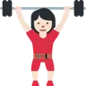 Woman Lifting Weights: Light Skin Tone Emoji 🏋🏻‍♀️ image - Twitter / X (Twemoji) style