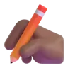 Writing Hand: Medium-Dark Skin Tone Emoji ✍🏾 image - Microsoft 3D Fluent style