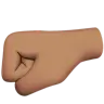 Left-Facing Fist: Medium Skin Tone Emoji 🤛🏽 image - Apple style
