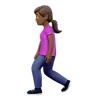 Woman Walking: Medium-Dark Skin Tone Emoji 🚶🏾‍♀️ image - Apple style