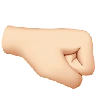 Right-Facing Fist: Light Skin Tone Emoji 🤜🏻 image - Apple style