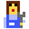 Woman Mechanic Emoji 👩‍🔧 image - SerenityOS style