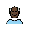 Old Man: Dark Skin Tone Emoji 👴🏿 image - OpenMoji style