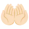 Palms Up Together: Light Skin Tone Emoji 🤲🏻 image - Google Noto Color style