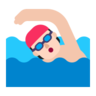 Person Swimming: Light Skin Tone Emoji 🏊🏻 image - Microsoft Classic 2D style