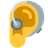 Orecchio con apparecchio acustico