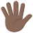 Hand With Fingers Splayed: Dark Skin Tone