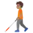 Person With White Cane: Medium Skin Tone