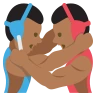 People Wrestling: Medium-Dark Skin Tone Emoji 🤼🏾 image - EmojiTwo style