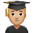 Man Student: Medium-Light Skin Tone