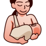 Breast-Feeding: Medium-Light Skin Tone Emoji 🤱🏼 image - Emojidex style
