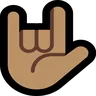 Love-You Gesture: Medium Skin Tone Emoji 🤟🏽 image - Microsoft Windows 10 Segoe UI Emoji style