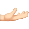Palm Up Hand: Light Skin Tone Emoji 🫴🏻 image - Apple style