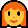 Woman: Red Hair Emoji 👩‍🦰 image - Microsoft Windows 10 Segoe UI Emoji style