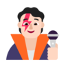 Singer: Light Skin Tone Emoji 🧑🏻‍🎤 image - Microsoft Classic 2D style