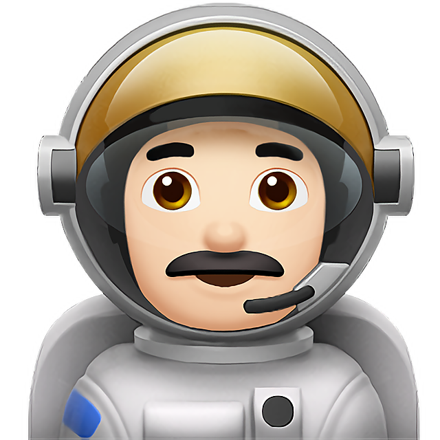 Man Astronaut: Light Skin Tone