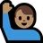 Man Raising Hand: Medium Skin Tone