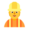 Trabalhador da construção Emoji 👷 image - Microsoft Classic 2D style