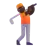 Person Golfing: Dark Skin Tone