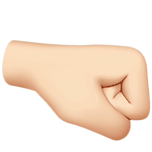 Right-Facing Fist: Light Skin Tone