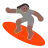 Person Surfing: Medium-Dark Skin Tone