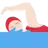 Woman Swimming: Light Skin Tone