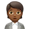Office Worker: Medium-Dark Skin Tone Emoji 🧑🏾‍💼 image - Apple style
