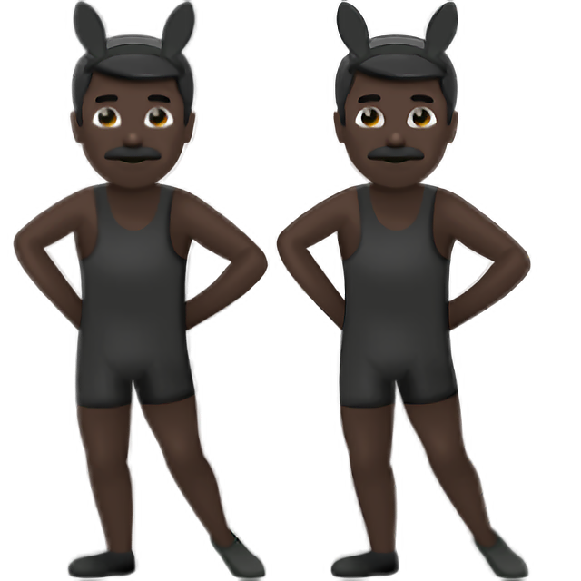 Men With Bunny Ears: Dark Skin Tone