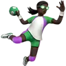 Woman Playing Handball: Dark Skin Tone Emoji 🤾🏿‍♀️ image - Apple style