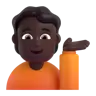 Person Tipping Hand: Dark Skin Tone Emoji 💁🏿 image - Microsoft 3D Fluent style
