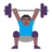 Man Lifting Weights: Medium-Dark Skin Tone