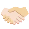 Handshake: Light Skin Tone, Medium-Light Skin Tone Emoji 🫱🏻‍🫲🏼 image - Twitter / X (Twemoji) style
