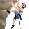 Person Climbing: Light Skin Tone Emoji 🧗🏻 image - Apple style