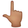 Backhand Index Pointing Up: Medium Skin Tone Emoji 👆🏽 image - WhatsApp style