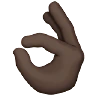 Ok Hand: Dark Skin Tone Emoji 👌🏿 image - Apple style