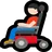 Man In Motorized Wheelchair: Light Skin Tone