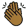 Clapping Hands: Medium-Dark Skin Tone Emoji 👏🏾 image - OpenMoji style