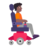 Person In Motorized Wheelchair Facing Right: Medium-Dark Skin Tone