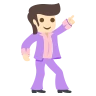 Man Dancing: Light Skin Tone Emoji 🕺🏻 image - EmojiTwo style