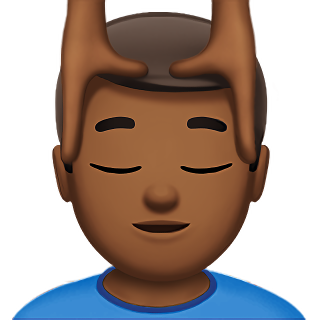 Man Getting Massage: Medium-Dark Skin Tone