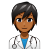 Health Worker: Medium-Dark Skin Tone Emoji 🧑🏾‍⚕️ image - Emojidex style