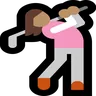 Woman Golfing: Medium Skin Tone Emoji 🏌🏽‍♀️ image - Microsoft Windows 10 Segoe UI Emoji style