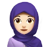 Woman With Headscarf: Light Skin Tone Emoji 🧕🏻 image - Apple style