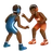 People Wrestling: Medium-Dark Skin Tone