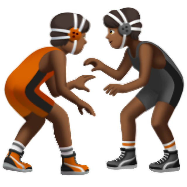 People Wrestling: Medium-Dark Skin Tone