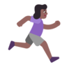 Woman Running Facing Right: Medium-Dark Skin Tone Emoji 🏃🏾‍♀️‍➡️ image - Microsoft Classic 2D style